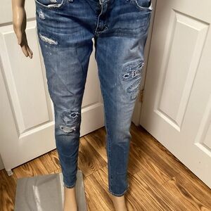 Abercrombie & Fitch Blue Distressed Jeans